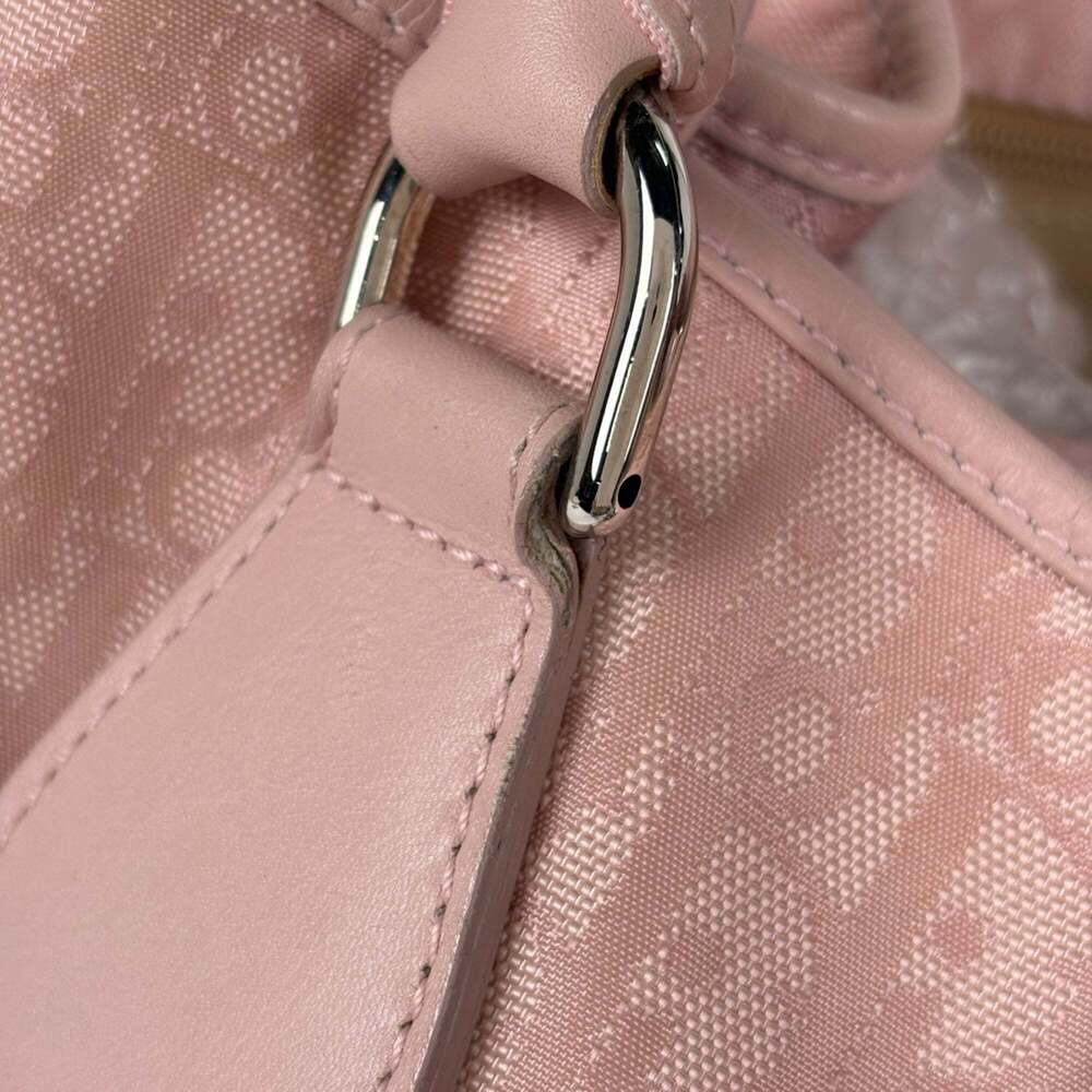 Christian Dior Trotter Pattern Lovely Tote Bag Handbag Nylon Pink Women's - Picture 5 of 10